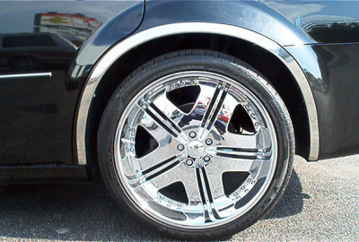 Chrysler 300C (04-09) накладки на арки крыльев из нержавеющей стали, комплект 4 шт.